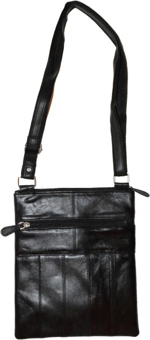 New woman's Leather side bag purse swing bag flat handbag Black pocketbook new - Image 4