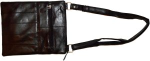 New woman's Leather side bag purse swing bag flat handbag Black pocketbook new - Image 7
