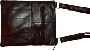 New woman's Leather side bag purse swing bag flat handbag Black pocketbook new - Image 8