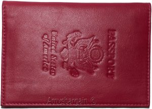Passport case, Leather passport cover, Red wallet credit card case ID holder NWT - Image 10