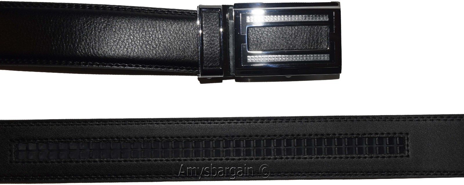 Quick-lock Men's leather dress belt XL Casual belt Automatic fit leather belt - Image 12