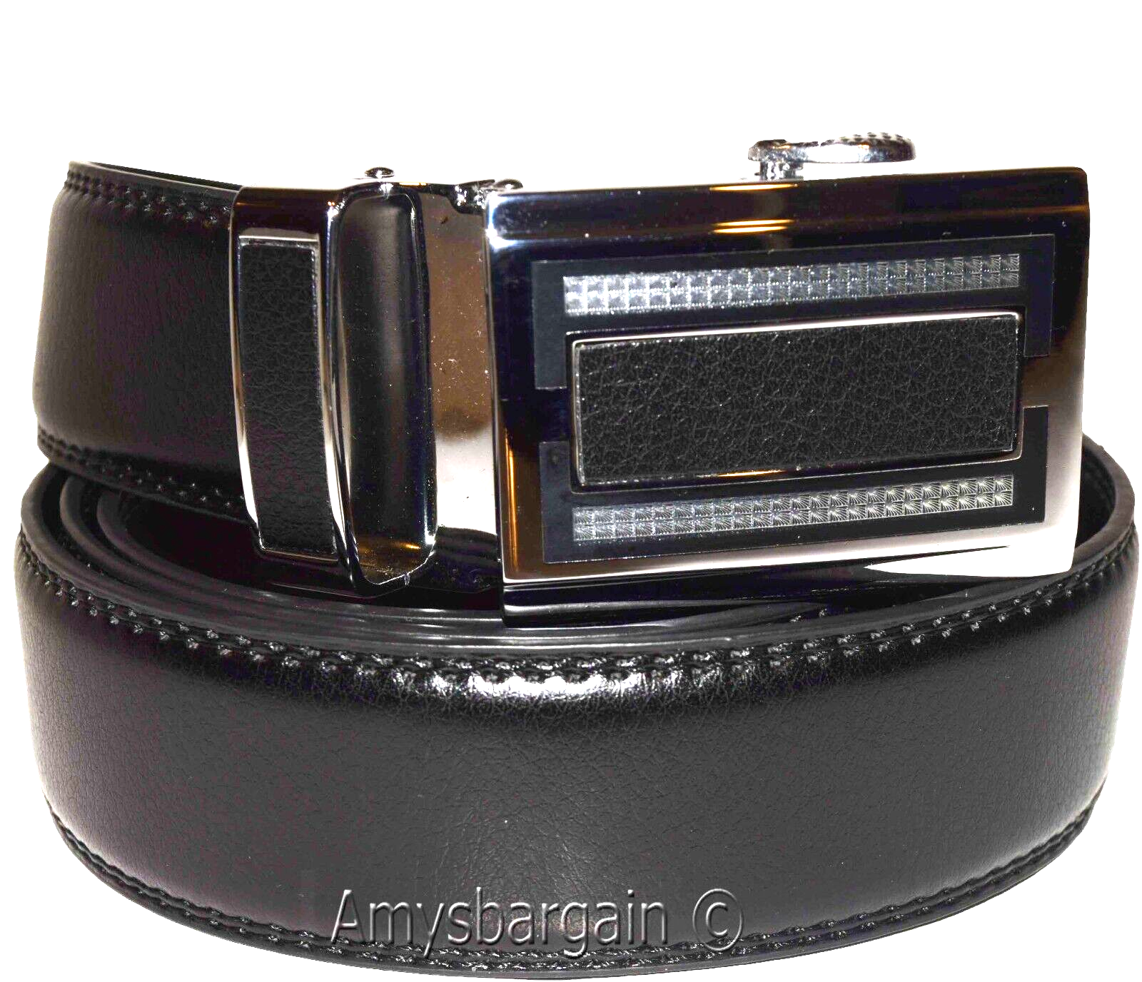 Quick-lock Men's leather dress belt XL Casual belt Automatic fit leather belt - Image 13
