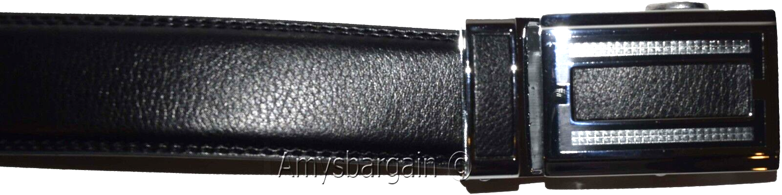 Quick-lock Men's leather dress belt XL Casual belt Automatic fit leather belt - Image 3