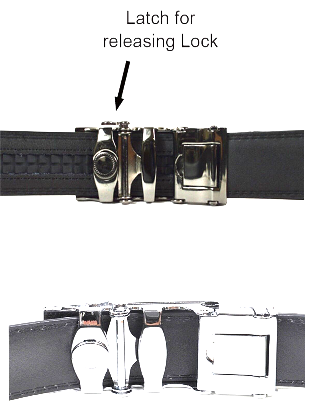 Quick-lock Men's leather dress belt XL Casual belt Automatic fit leather belt - Image 4