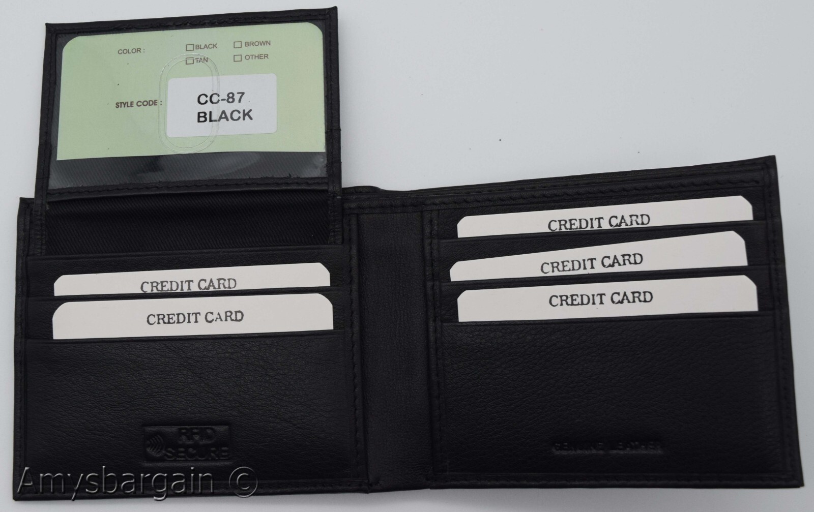 RFID men's wallet bifold genuine leather protect IDs credit cards new in box - Image 13