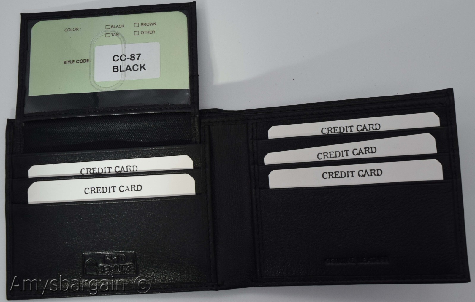 RFID men's wallet bifold genuine leather protect IDs credit cards new in box - Image 14