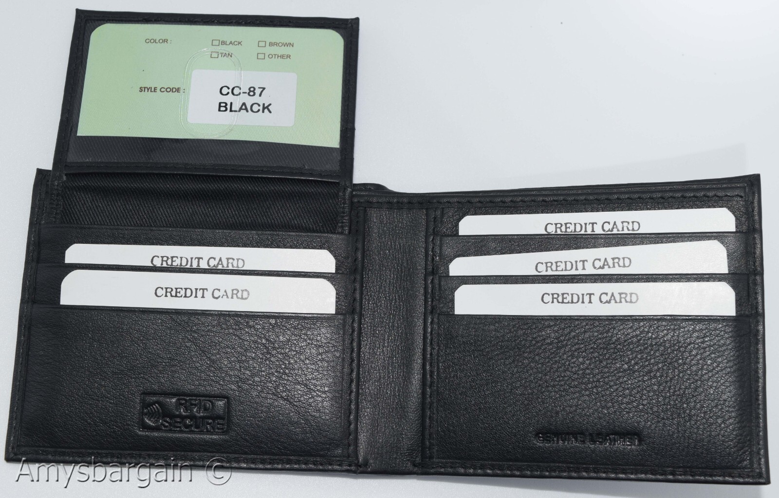 RFID men's wallet bifold genuine leather protect IDs credit cards new in box - Image 16