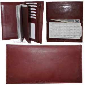 Checkbook wallet Leather Checkbook cover. Credit card wallet zip change purse BN - Image 15