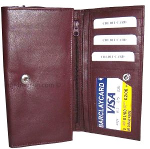 Leather checkbook wallet compact wallet zip wallet change purse new wallet BN - Image 16