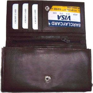 Leather checkbook wallet compact wallet zip wallet change purse new wallet BN - Image 15