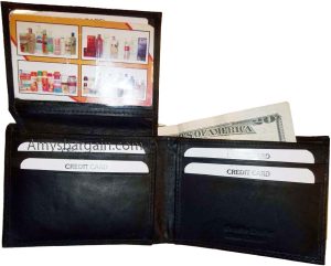 New style leather man's wallets 2 suede lined billfolds Credit card ID holder - Image 13
