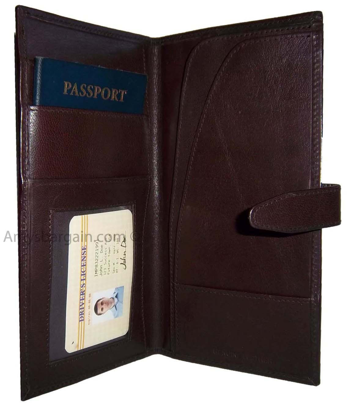 New women/men's document organizer passport ID airline ticket checkbook ATM card - Image 15