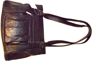 Woman's leather tote bag Black handbag, shopping bag day bag Pocketbook Brnd New - Image 9