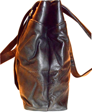 Woman's leather tote bag Black handbag, shopping bag day bag Pocketbook Brnd New - Image 10
