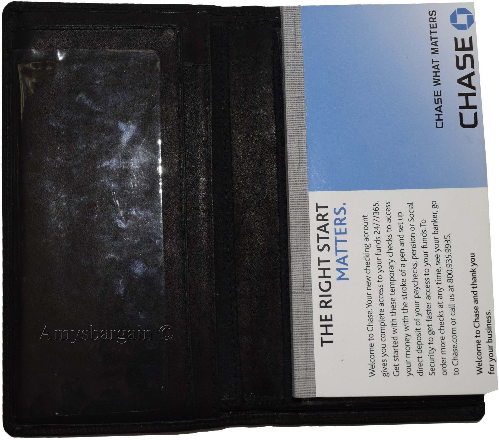 Women/Man's Leather Checkbook Wallet Unbranded Black checkbook cover new - Image 3