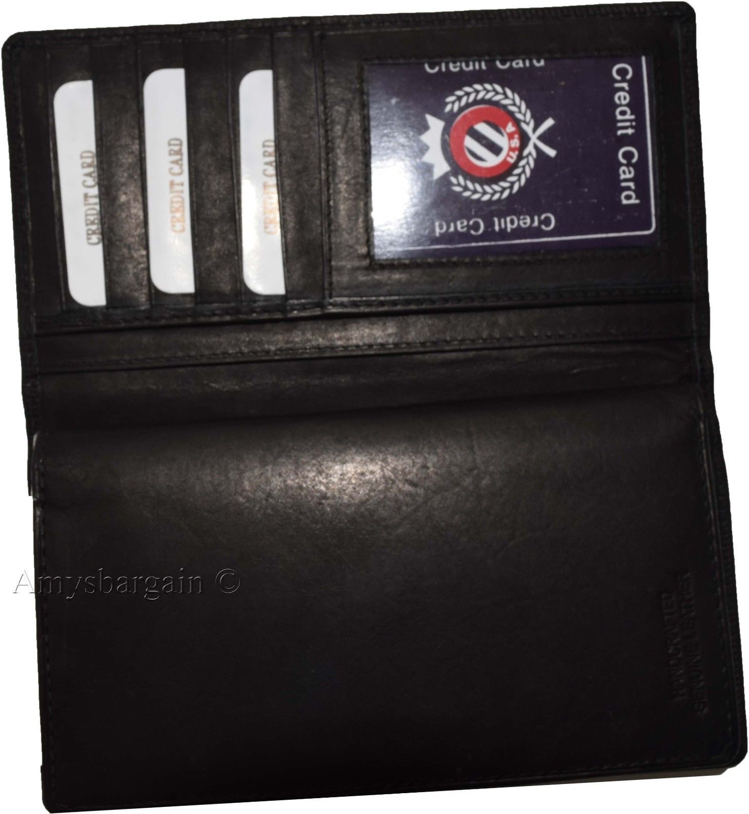 Women/Man's Leather Checkbook Wallet Unbranded Black checkbook cover new - Image 5