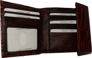 Women’s Crocodile Leather wallet Ladies wallet change purse cards bills ID new - Image 3
