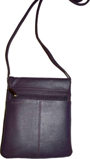 Women's Leather handbag Purple handbag purse leather day bag party bag Swing bag - Image 6