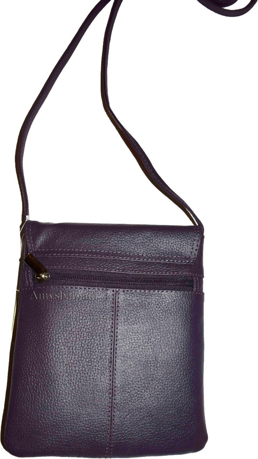 Women's Leather handbag Purple handbag purse leather day bag party bag Swing bag - Image 6