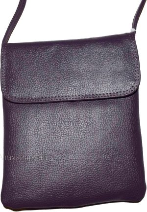 Women's Leather handbag Purple handbag purse leather day bag party bag Swing bag - Image 7