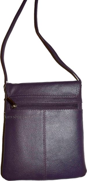 Women's Leather handbag Purple handbag purse leather day bag party bag Swing bag - Image 8