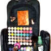 Women/s large leather cosmetic make up case doorknob hanger toiletry case