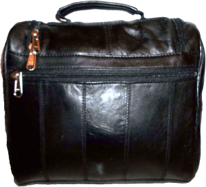 Women/s large leather cosmetic make up case doorknob hanger toiletry case - Image 3