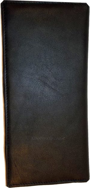Womens leather Oorganizer checkbook passports credit cards bills leather wallet - Image 8