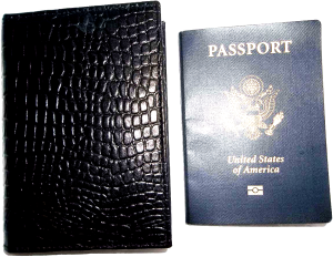 crocodile printed leather passport case wallet credit card case passport holder - Image 4