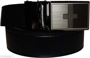 leather belt genuine leather dress casual track line ratchet women's black belt - Image 5