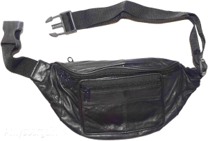leather waist pouch black pouch waist bag leather bag fanny pack brand new bag - Image 3