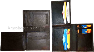 lot if 4 man's wallet new style trifold leather wallet id 2 bifold pockets b new - Image 7