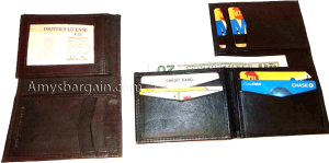 lot if 4 man's wallet new style trifold leather wallet id 2 bifold pockets b new - Image 8