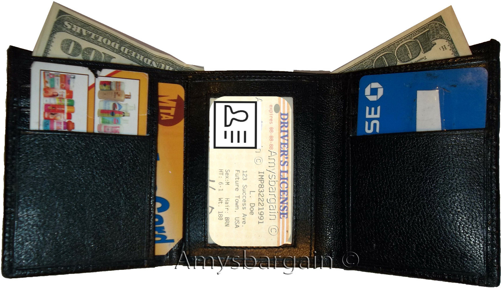 lot of 12 man's brown trifold wallet new style crocodile printed leather wallet - Image 3