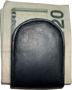 lot of 12 new leather money clip, magnetic black money clip billfold holder - Image 4