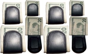 lot of 12 new leather money clip, magnetic black money clip billfold holder - Image 6