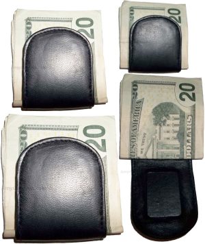 lot of 12 new leather money clip, magnetic black money clip billfold holder - Image 8