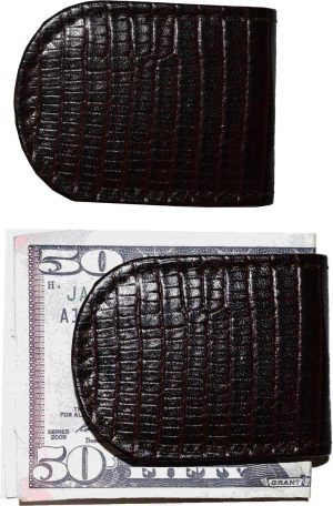 lot of 12 new lizard printed leather money clip brown unbranded money clip - Image 4