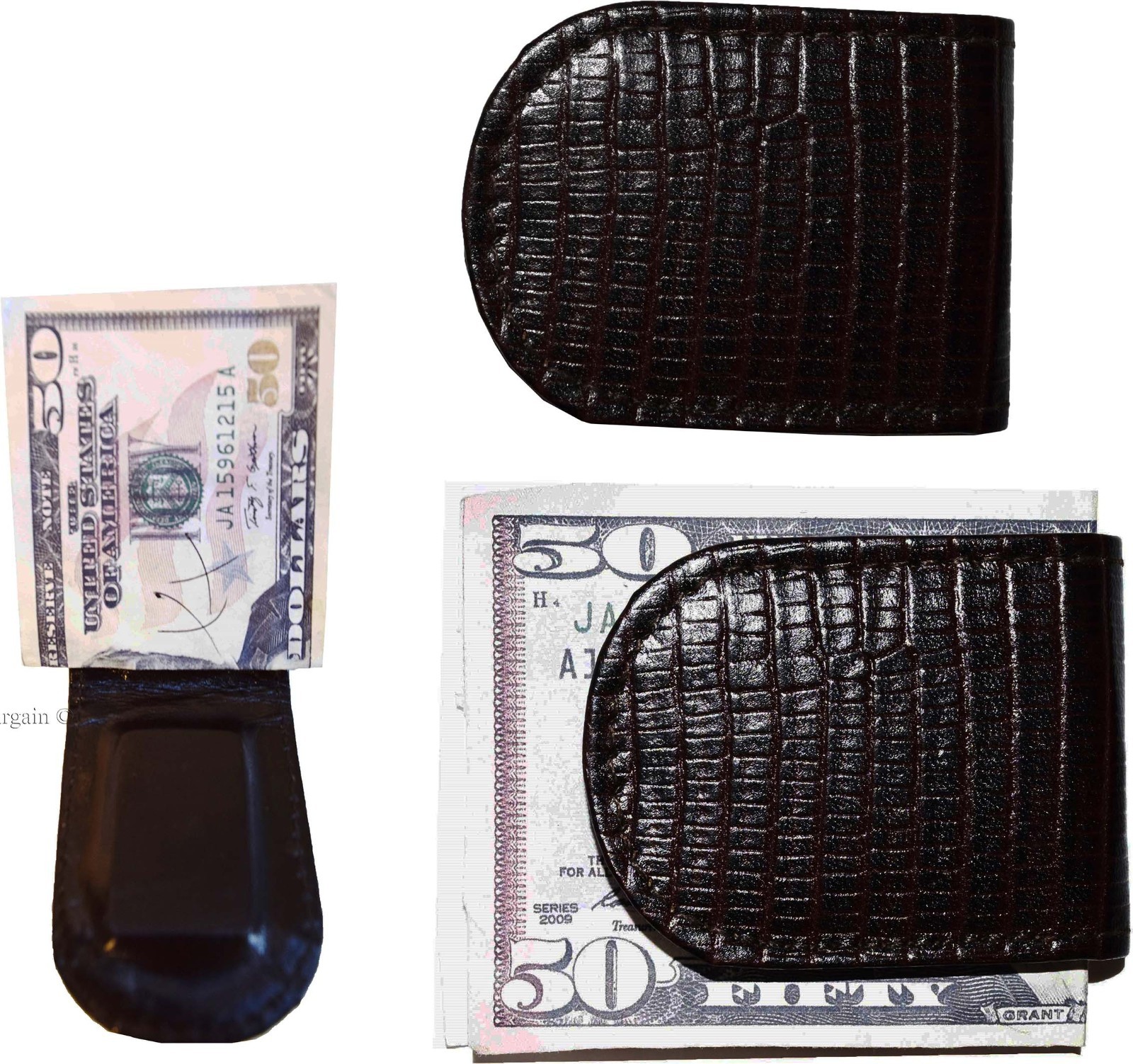 lot of 12 new lizard printed leather money clip brown unbranded money clip - Image 6