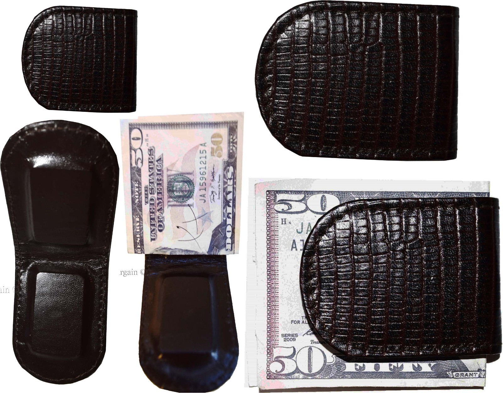 lot of 12 new lizard printed leather money clip brown unbranded money clip - Image 8