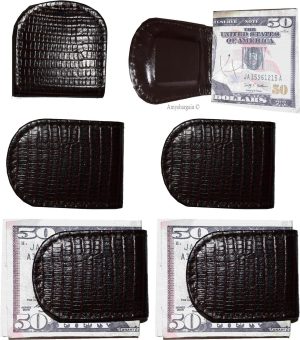 lot of 12 new lizard printed leather money clip brown unbranded money clip - Image 8