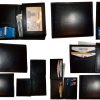 lot of 12 new style trifold leather man’s black wallet 7 credit cards ID case