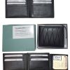 lot of 2 men's wallet rfid genuine leather bifold wallet 12 cards brn new in box