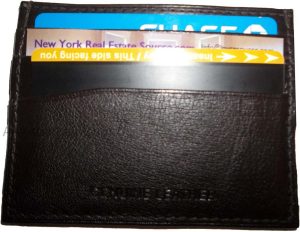 lot of 2 new leather business card case 7 credit card id card new tan card case - Image 12