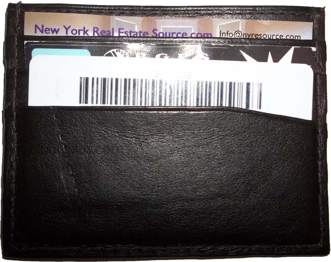 lot of 2 new leather business card case 7 credit card id card new tan card case - Image 10