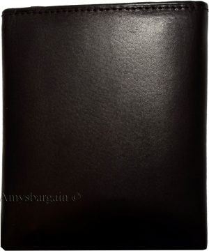 lot of 6 man's genuine calfskin leather trifold wallet 2 id 8 card 2 bill slots - Image 3