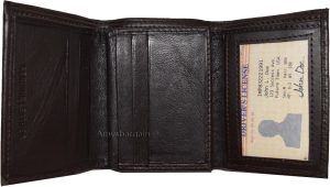 lot of 6 new trifold leather man’s wallet 2 transparent id 9 card 2 bill slots - Image 11