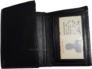 lot of 6 new trifold leather man’s wallet 2 transparent id 9 card 2 bill slots - Image 6