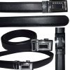men's belt, leather dress belt, auto lock belt up to 46” quick lock belt br new