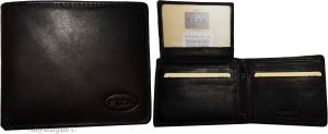 men's leather bifold wallet zip change purse 2 bill slots 9 card 2 id new in box - Image 10